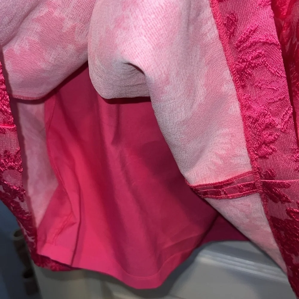 W by Worth Pink Floral Jacquard Dress - Picture 6 of 7